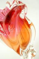 Muránói díszváza, anyagában színezett, jelzés nélkül, hibátlan, m:25 cm