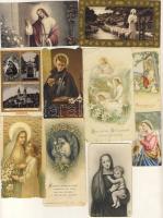 1900-as évektől 1942-ig 70db szentkép + 2db vallásos tárgyú képeslap + szentképterjesztési nyomtatvá...