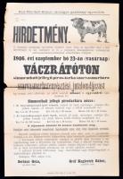 Pest-Pilis-Solt-Kiskun vármegye gazdasági egyesületének hirdetménye az 1906. évi szarvasmarha tenyés...