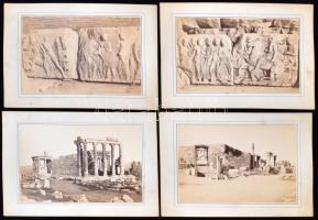 cca 1910-20  Régi fotók kartonra kasírozva, nagyrészt a Panteonról, 19db, 19x13cm