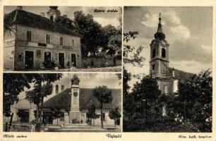 Vajszló, Spierer áruház, Hősök szobra, Római Katolikus templom (EK)