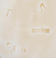 Schütz Cilli: Halas kis tálkák (4 db), festett mázas kerámia, apró kopás nyomokkal, jelzett, 16×16 c...