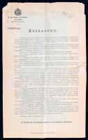 1903 Bp.,  A M. Kir. Posta- és Távírda Igazgatóság által kiadott körözvény az új kapcsolóhivatalokró...