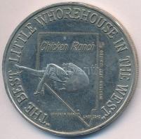 Amerikai Egyesült Államok / Las Vegas DN "Chicken Ranch bordélyház" fém italzsetona (39,5m...