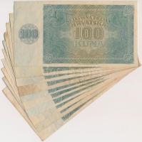 Független Horvát Állam 1941. 100K (10x) T:III
Independent State of Croatia 1941. 100 Kuna (10x) C:F