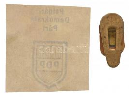 ~1945. "Polgári Demokrata Párt" zománcozott gomblyuk jelvény (12,5x9mm) T:2,2-