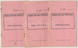 1911. Czibakházai Motor-Malom Részvénytársaság Könyvecskéje részvényjegyek 20K-ról (6x) T:II-,III
