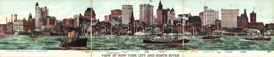 New York City, New York; three-tile panoramacard (bent 'til broken)