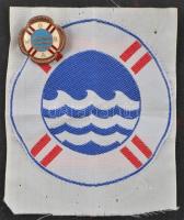 Ausztria DN "Vízimentők" zománcozott fém jelvény felvarróval T:2 Austria ND "Austrian Life Saver" enamelled metal badge with patch C:XF