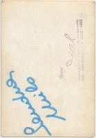 Sandra Milo (1933-)  olasz színésznő saját kezű aláírása egy a művésznőt ábrázoló fotólapon, 15x10cm