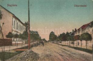 Nagykáta, utcarészlet, kiadja a Hangya fogyasztási és értékesítési szövetkezet (fa)