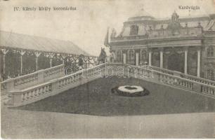 Budapest IV. Károly király koronázása, Kardvágás / coronation of Charles IV., ceremonial sword cut (EB)