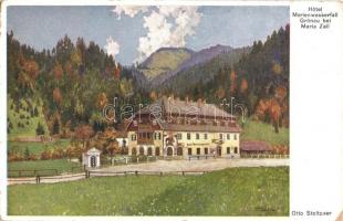 16 db RÉGI, főleg fekete-fehér városképes képeslap, Ausztria, vegyes minőség / 32 old, mainly black ...