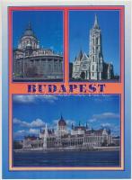 ~120 db MODERN, megíratlan városképes képeslap, Budapest 12 különböző féle, sok másodpéldánnyal / ~1...
