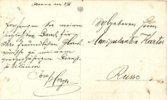 1918 Joseph Berger(?) hajóskapitány Orsovánál / Captain Joseph Berger(?) at Orsova, photo (EB)