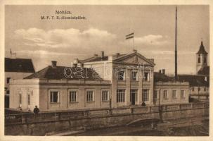 Mohács, MFTR állomásépülete; kiadja Friedrich Oszkár könyv- és papírkereskedése