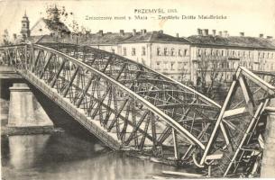 Przemysl, Zniszczony most 3. Maja / Zerstörte Dritte Mai -brücke destroyed bridge