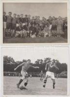 1939 Fotók a magyar futball-válogatott külföldi szerepléséről készült képek, 4 db fotó, 13x18 cm
