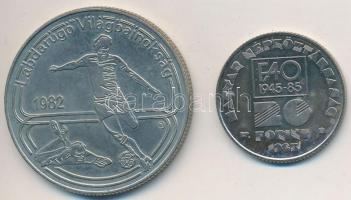 1982. 100Ft Cu-Ni "Labdarúgó VB 1982" +  1985. 20Ft "FAO" T:2,1