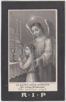 1890 Gukenthali szabómester gyászkártyája / Mourning card of Gukenthal smith