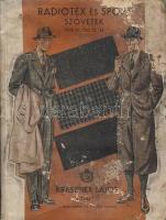 1938-1939 Radiotex és sport szövetek ősz és tél aranybárány mintagyűjteménye füzetben és mintával