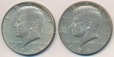 Amerikai Egyesült Államok 1967-1968. 1/2$ Ag "Kennedy" T:2 USA 1967-1968. 1/2 Dollar Ag "Kennedy" C:XF
