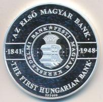 2002. "MKB - Első Magyar Bank" Ag emlékérem dísztokban (31,16g/0.999/42,5mm) T:PP