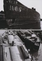 cca 1940 Hajók a Dunán, 5 db korabeli negatívról készült modern nagyítások, 18x13 cm