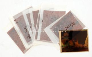 1976 Budapest, a Fővárosi Neon Vállalat termékeiről készült éjszakai városképek, 10 db professzionális, szabadon felhasználható, jogdíjmentes negatív, 6x7 cm