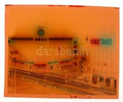 1976 Budapest, a Fővárosi Neon Vállalat termékeiről készült éjszakai városképek, 10 db professzionál...