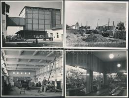 cca 1960 Kecskeméti városképek, épületfotók, Medgyesi László 7 db vintage fotója, néhány feliratozva, 9x12 cm