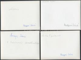 cca 1960 Kecskeméti városképek, épületfotók, Medgyesi László 7 db vintage fotója, néhány feliratozva...