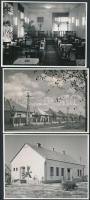cca 1960 Kecskeméti városképek, épületfotók, Medgyesi László 7 db vintage fotója, néhány feliratozva...