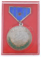 Mongólia 1967. "Barátság Érem" jelzetlen Ag kitüntetés, zománcozott, hátoldalán sorszám, p...