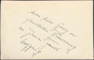 cca 1950 Gewits műtermi fotója balett művészekről, németül dedikálva, pecséttel jelzett vintage fotó...