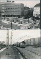 cca 1981 Budapesti villamosok, 3 db fotó, 10x15 cm és 13x18 cm