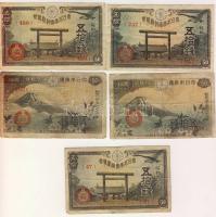 Japán 15db bankjegy T:II,III