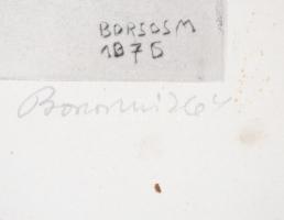 Borsos Miklós (1906-1990): Rege. Rézkarc, karton, jelzett, 29×39 cm