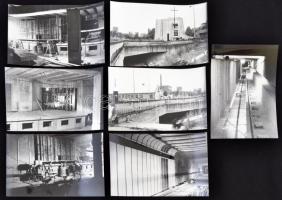 1988 Budapest, Forgách úti metró állomás építése, Karai S. képriportja, pecséttel jelzett, 13 db fotó, 9x14 cm