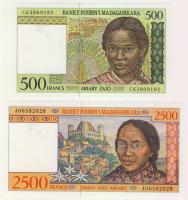 Madagaszkár 1994. 100A + 1998. 500A + 2004. 200A+500A T:I
