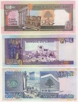 Libanon 1988-93. 500L,1000L,10000L teljes sor T:I