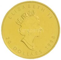 Kanada 1998. 20$ Au "II. Ezsébet" (15,62g/0.999) T:2 Canada 1998. 20 Dollars Au "Elizabeth II" (15,62g/0.999) C:XF Krause KM# 153