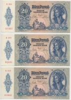 1941. 20P (3x) sorszámkövetők T:I,I-
