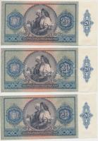 1941. 20P (3x) sorszámkövetők T:I,I-