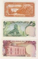Irán 1974-76. 20R,50R,100R,200R,500R,1000R  T:I 5000R,10000R T:II + 1976. 100R T:I Teljes sor!