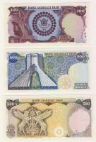Irán 1974-76. 20R,50R,100R,200R,500R,1000R  T:I 5000R,10000R T:II + 1976. 100R T:I Teljes sor!