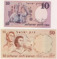Izrael 1958-60. 1/2L,1L,5L,10L,50L teljes sor T:I