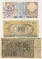 Olaszország 14db bankjegy, régi és új T:II,III,IV