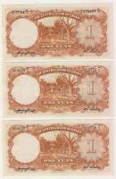 Kína/Central Bank 1936. 1Y (3x) egymásutáni sorszámokkal! T:I