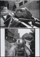 cca 1930 Budapesti életképek, utcaképek, különféle szerzők 5 db korabeli negatívjáról készült modern...